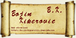 Bojin Kiperović vizit kartica